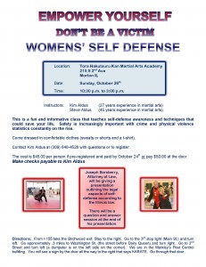 Kim Aldus teaches women's self-defense